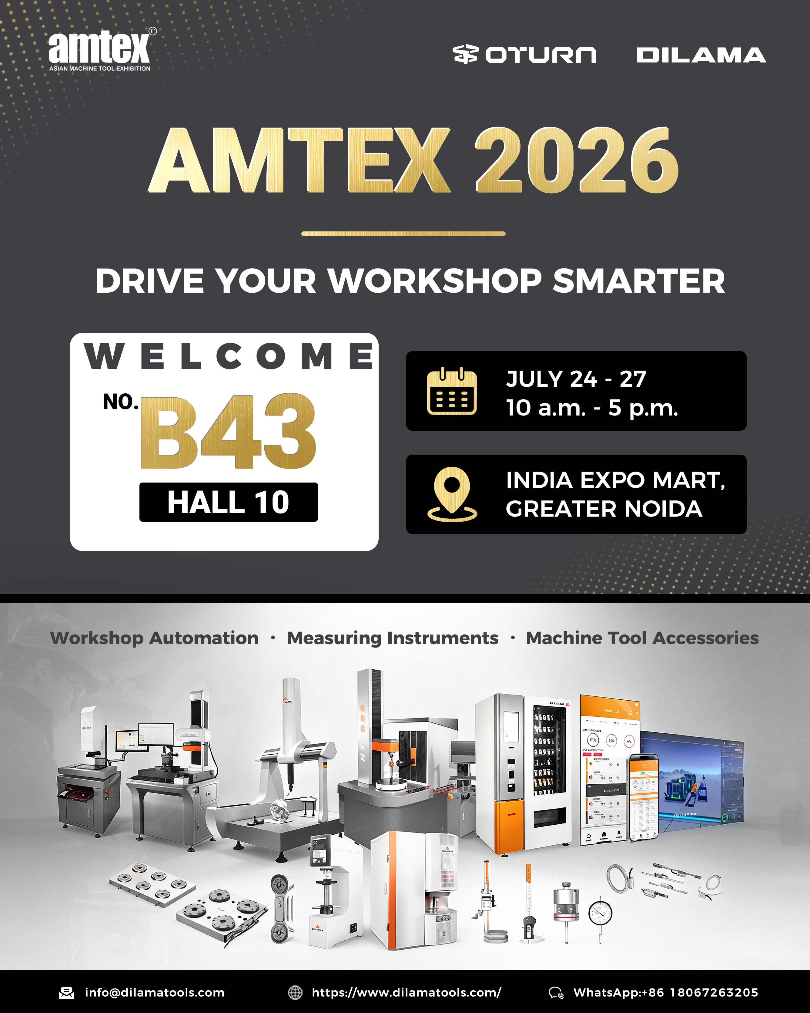 DILAMA × OTURN at AMTEX India 2026: Smart Measurement Solutions Draw Industry Attention